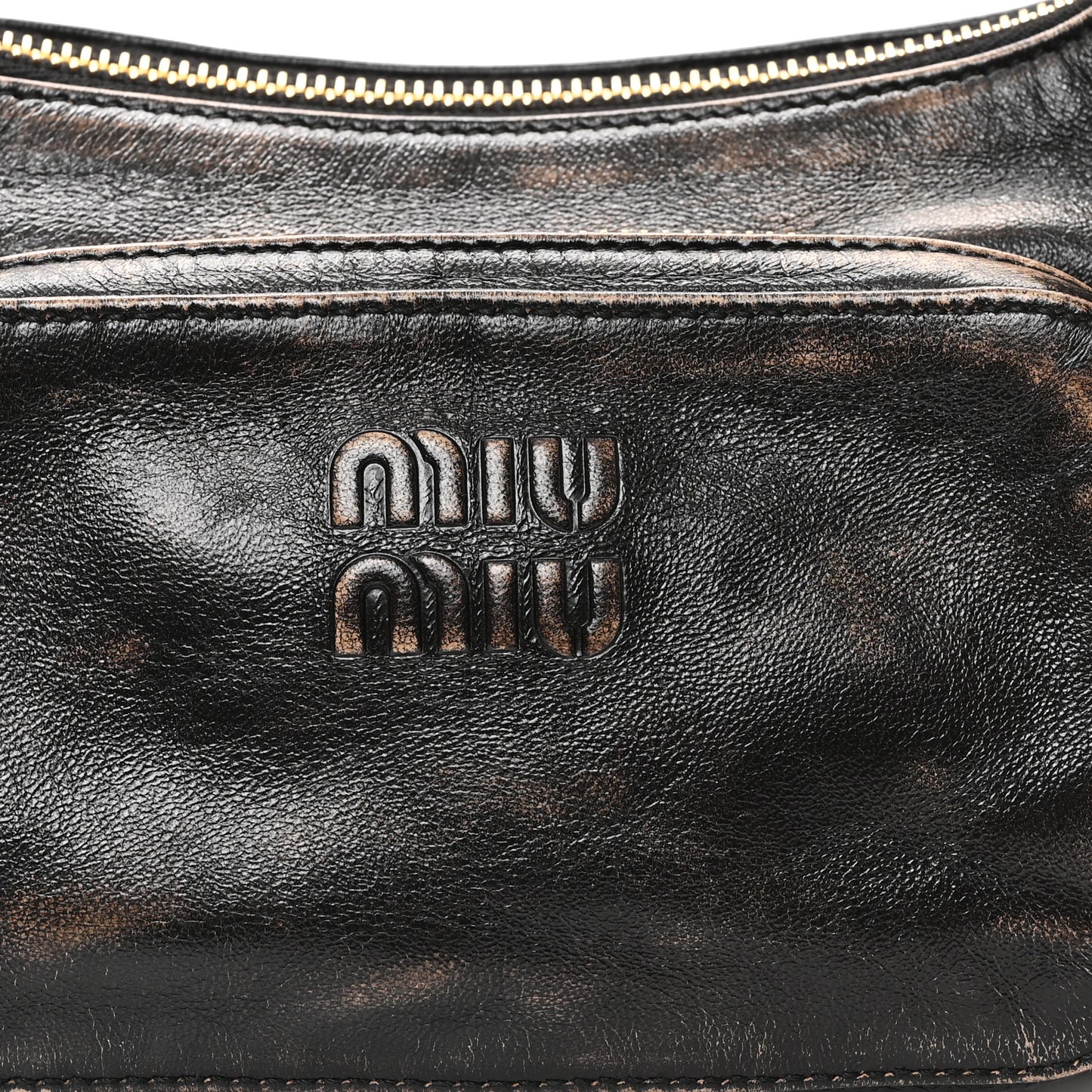 Distressed Nappa Pocket Bag  Sand Coffee