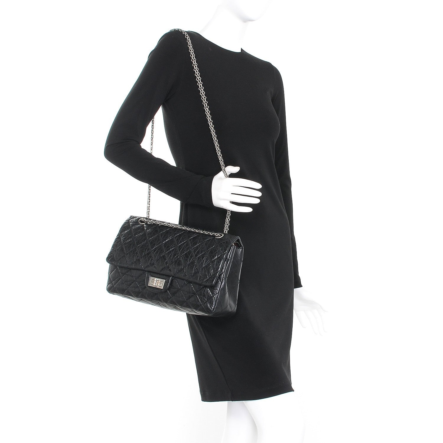 Chanel Aged Calfskin Quilted 2.55 Reissue 227 Flap Black 2 of 9