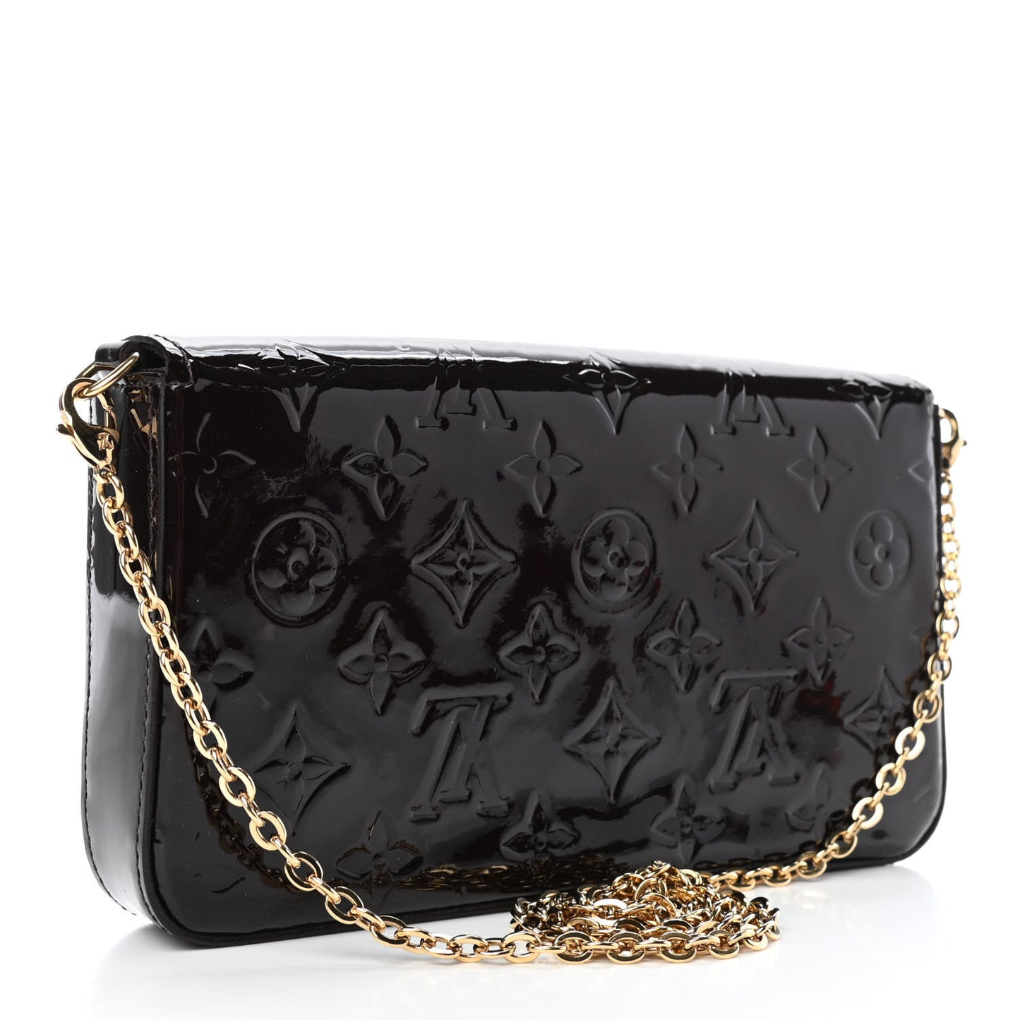 Vernis Pochette Felicie Chain Wallet Amarante