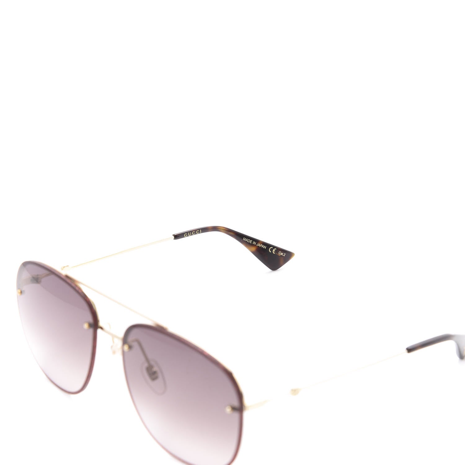 Gucci Metal Glitter Aviator Sunglasses G0227S Red Gold 5 of 9