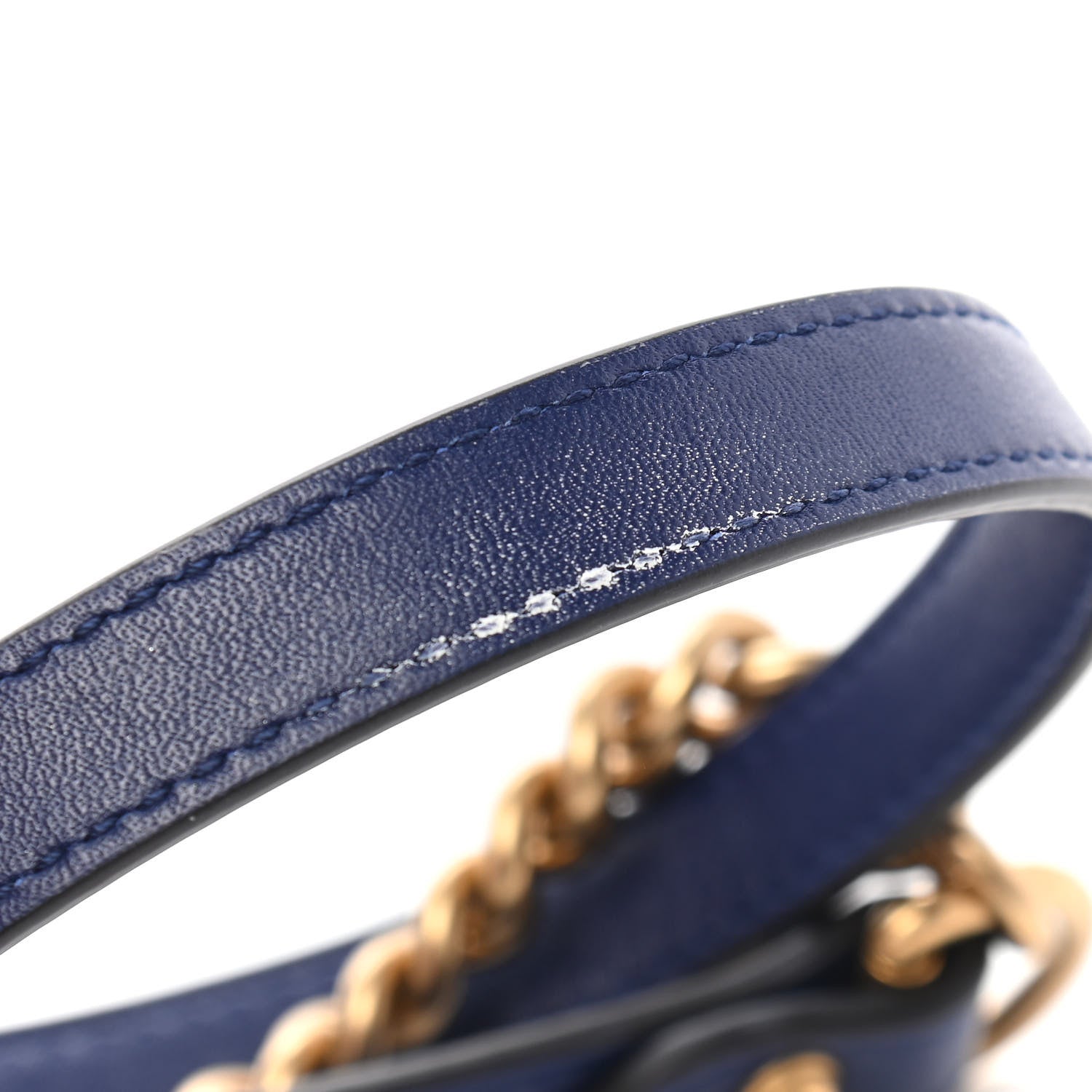 Gucci Velvet Matelasse Mini GG Marmont Shoulder Bag Cobalt Blue 8 of 10