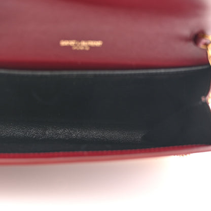 Saint Laurent Patent Uptown Chain Wallet Red Grenat 6 of 11