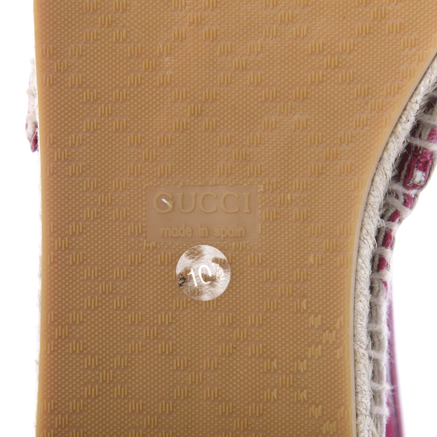 Gucci Canvas Striped Mens Alejandro Espadrilles 10.5 White Peonia Flower 7 of 9