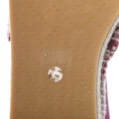 Gucci Canvas Striped Mens Alejandro Espadrilles 10.5 White Peonia Flower 7 of 9