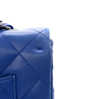 Chanel Lambskin Quilted Jumbo Single Flap Blue 14 of 16