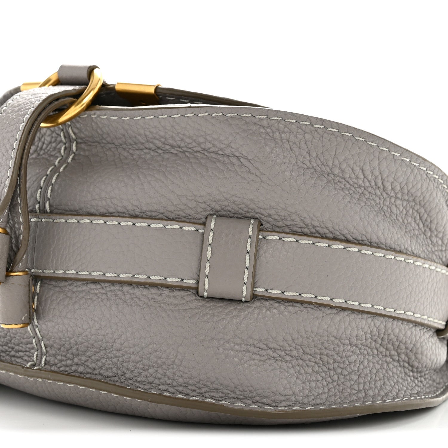 Chloe Calfskin Mini Marcie Round Crossbody Bag Cashmere Grey 10 of 14