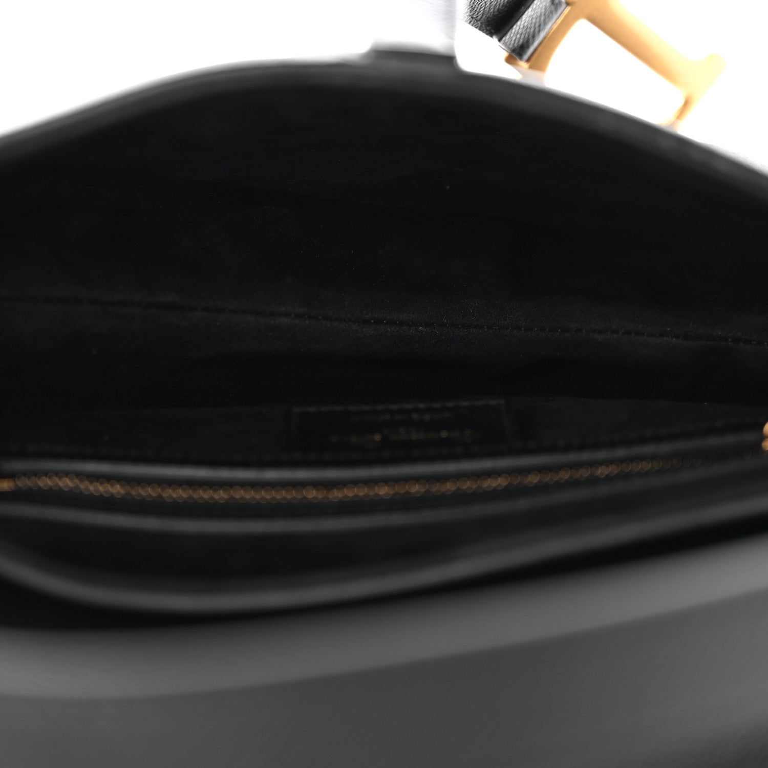 Christian Dior Grained Calfskin Saddle Bag Black 5 of 10