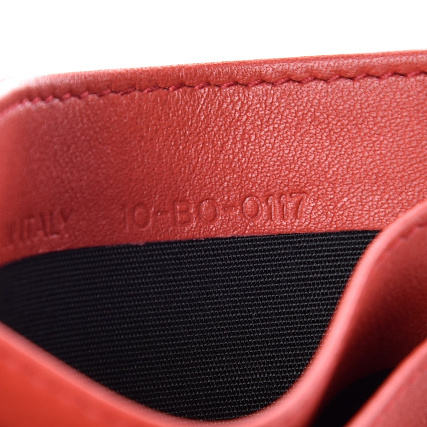 Calfskin Card Holder Rouge Blanc
