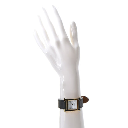 Hermes Stainless Steel Epsom 26mm Heure H Hour Quartz Watch Noir 2 of 9