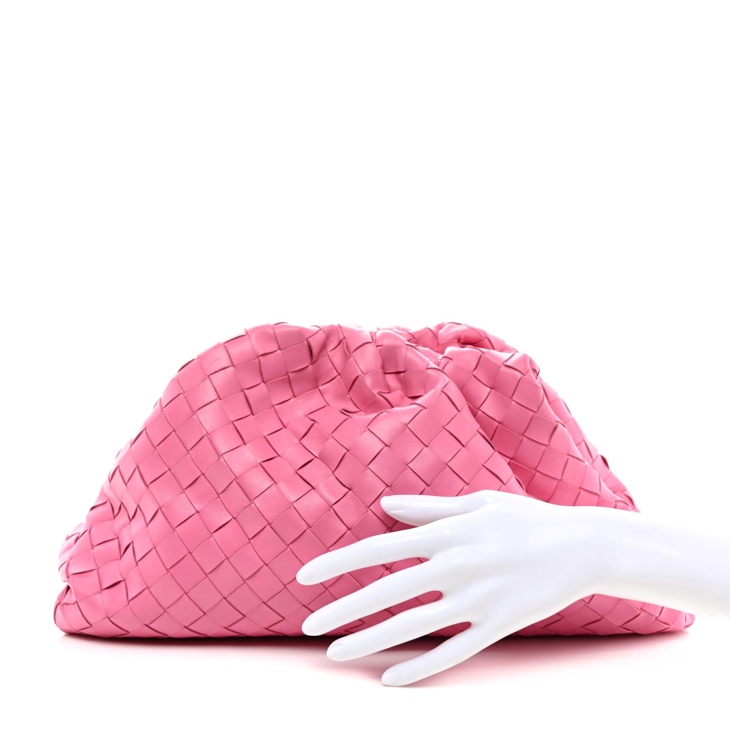 Nappa Maxi Intrecciato The Pouch Oversized Clutch Pink