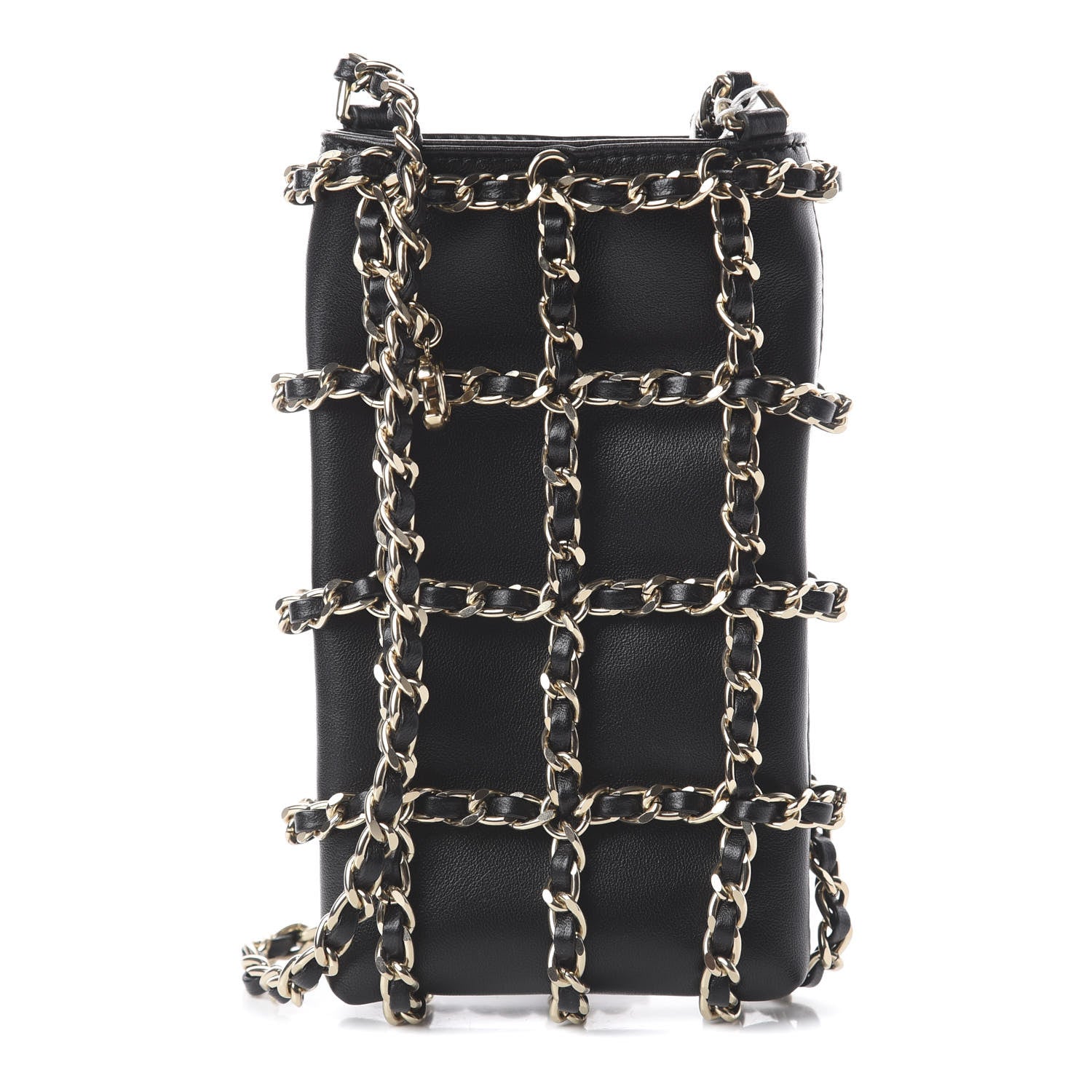 Chanel Lambskin Tech Me Out Clutch With Chain Black 1 of 7