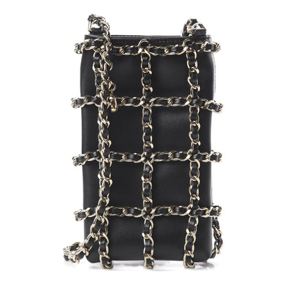 Chanel Lambskin Tech Me Out Clutch With Chain Black 1 of 7