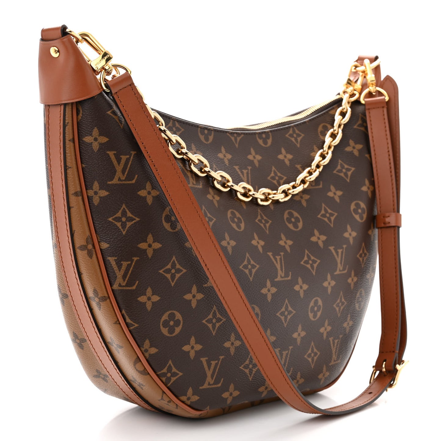 Reverse Monogram Loop Hobo