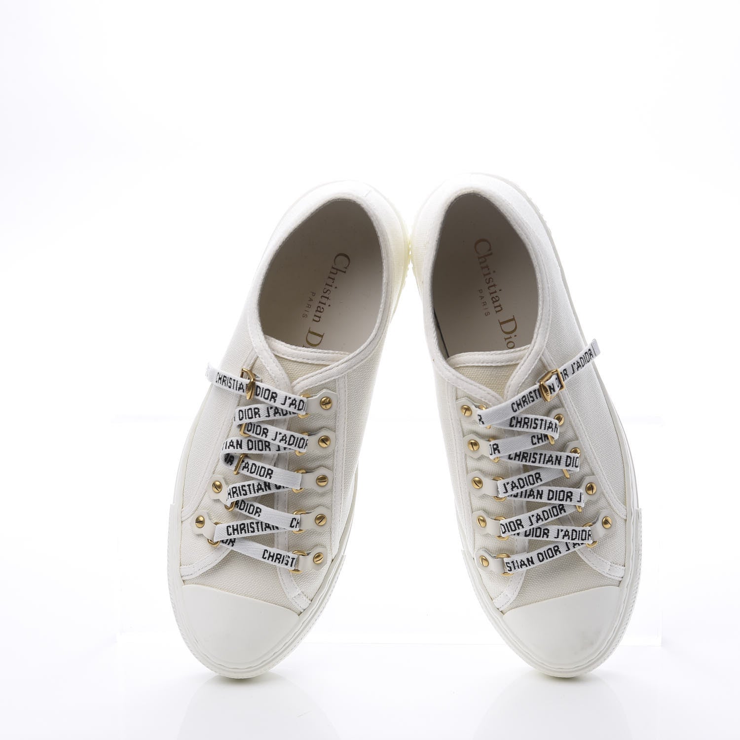 Christian Dior Canvas Walk'n Dior Low Top Sneakers 38 White 5 of 10