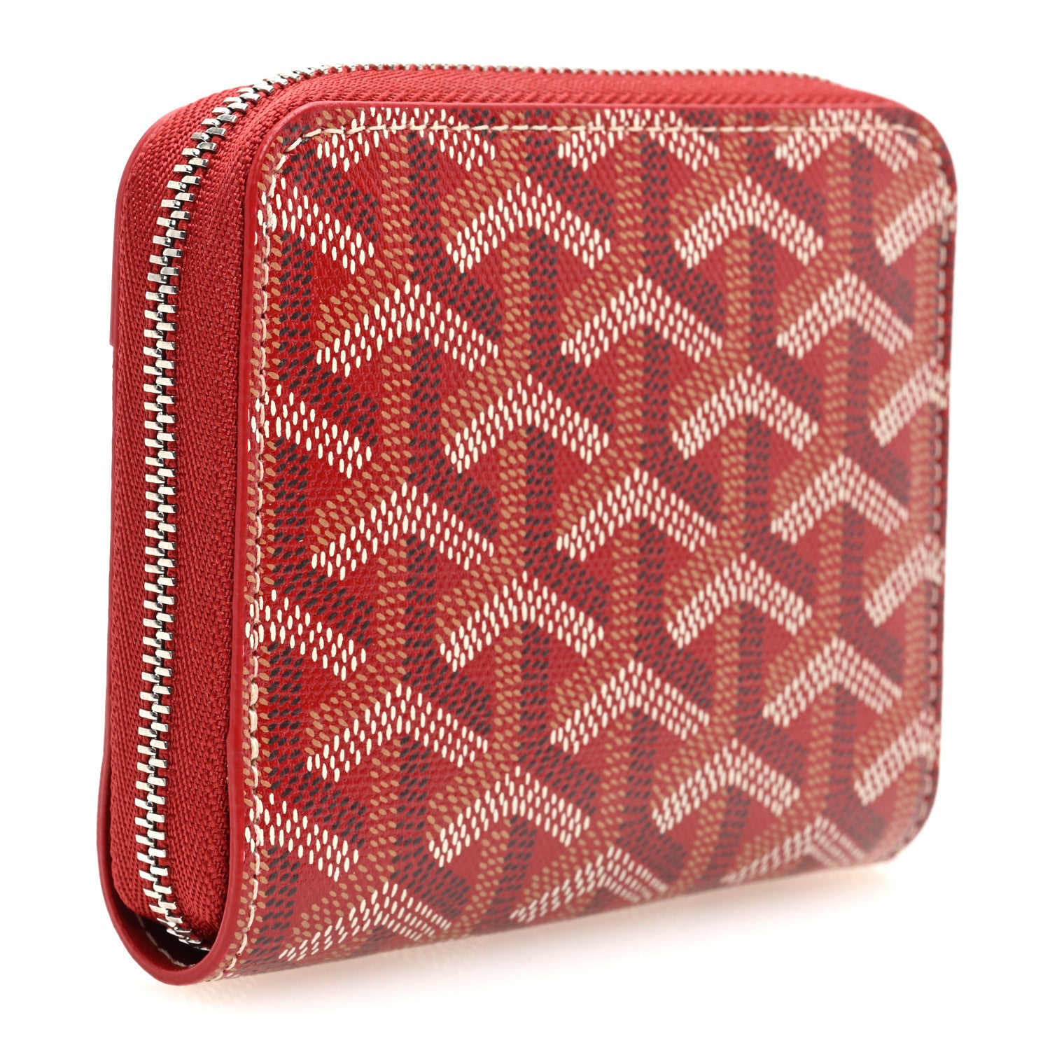 Goyard Goyardine Matignon PM Wallet Red 3 of 6