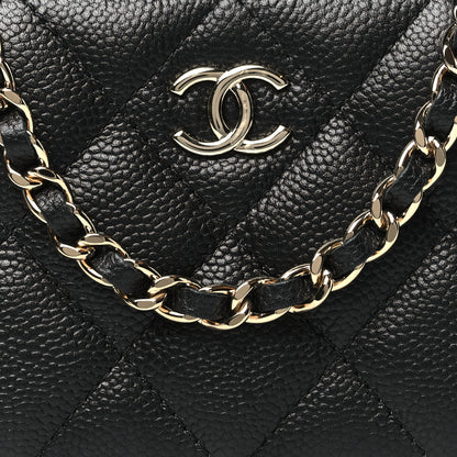 Chanel Caviar Quilted Small Top Handle Vanity Case Black 9 of 11