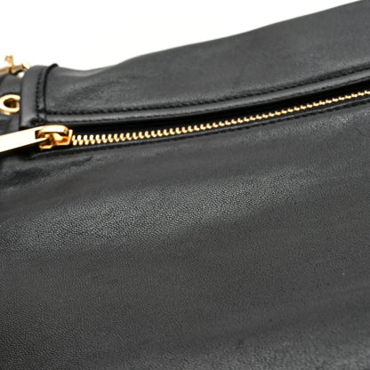 Celine Shiny Lambskin Soft Triomphe Besace Bag Black 11 of 13