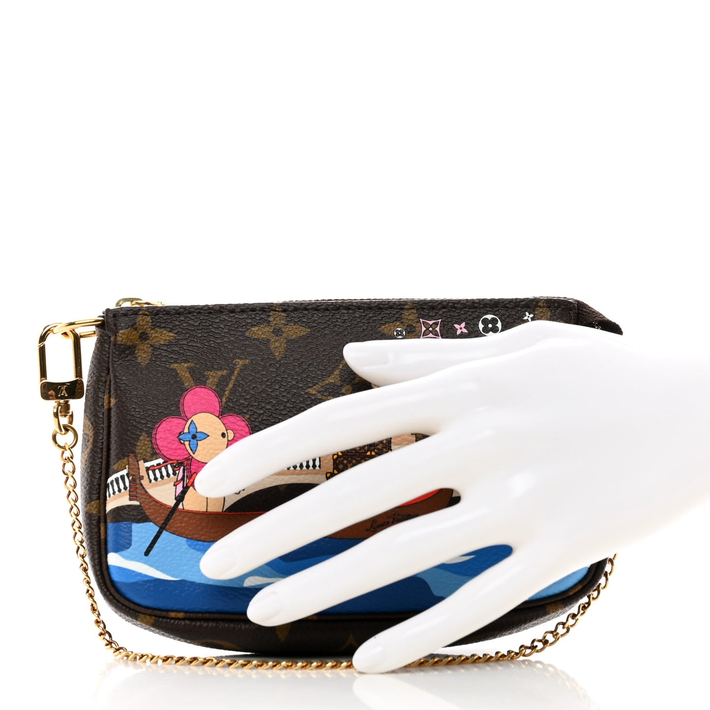 Monogram 2019 Christmas Animation Mini Venice Pochette Accessories Blue