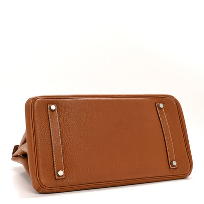 Hermes Taurillon Clemence Birkin 35 Gold 4 of 15