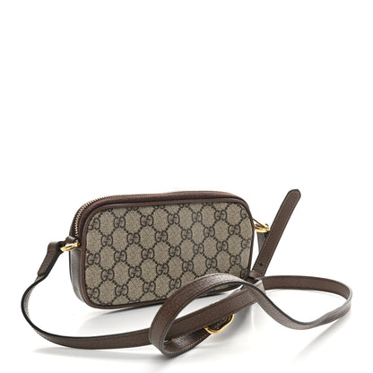 Gucci GG Supreme Monogram Web Mini Ophidia GG Bag Brown 3 of 10