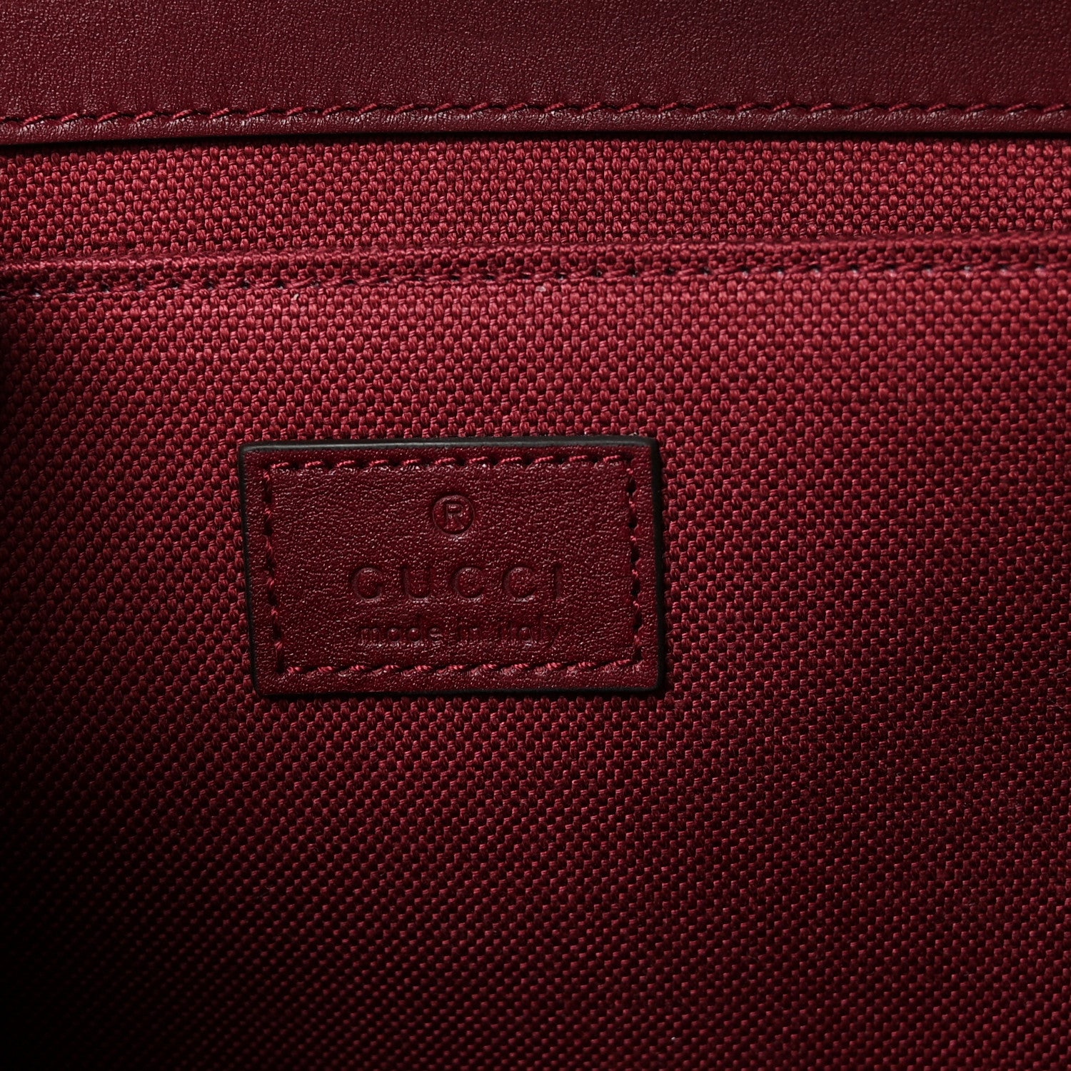 Gucci Crepe Wool Silk GG Monogram Go Small Shoulder Bag Rosso Ancora 7 of 10