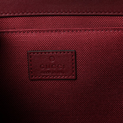 Gucci Crepe Wool Silk GG Monogram Go Small Shoulder Bag Rosso Ancora 7 of 10