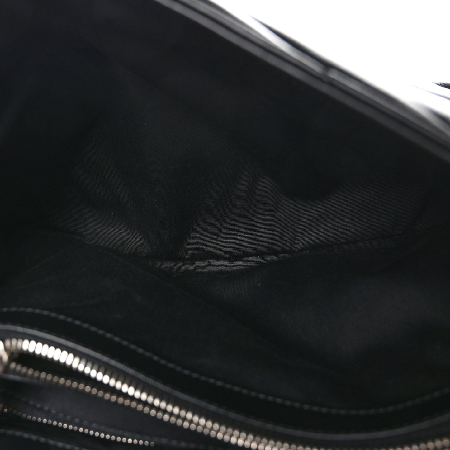 Calfskin Y Quilted Monogram Medium Loulou Chain Satchel Black
