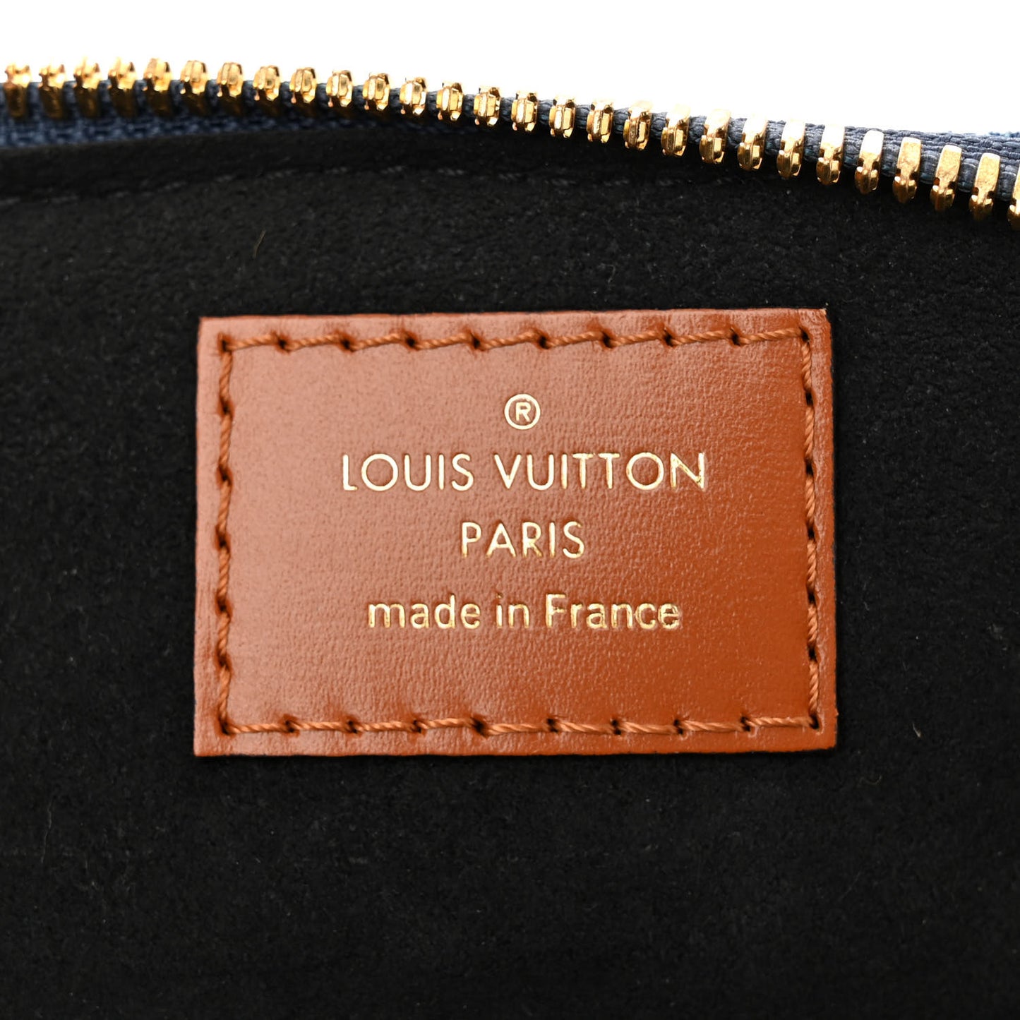 Denim Calfskin Reverse Monogram Malletage Alma BB Blue