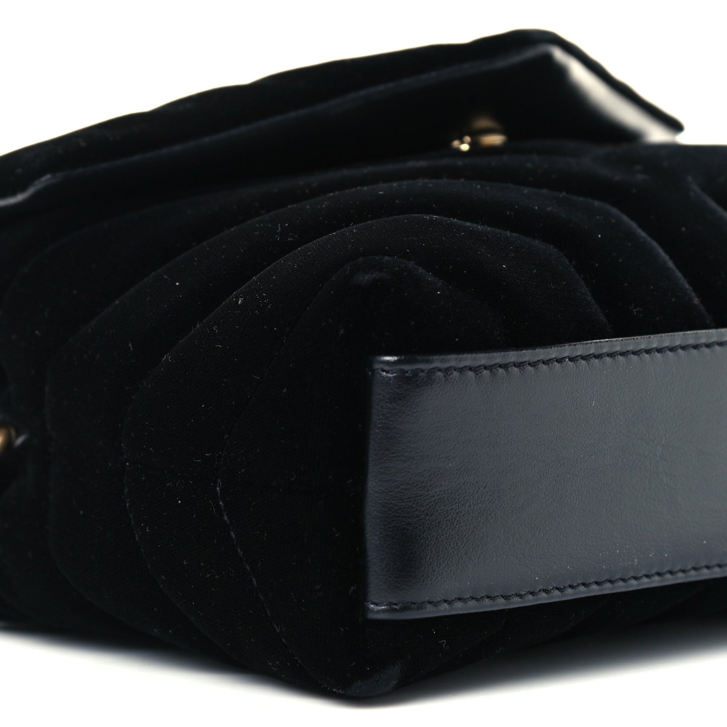 Velvet Y Quilted Monogram Toy Loulou Chain Satchel French Black