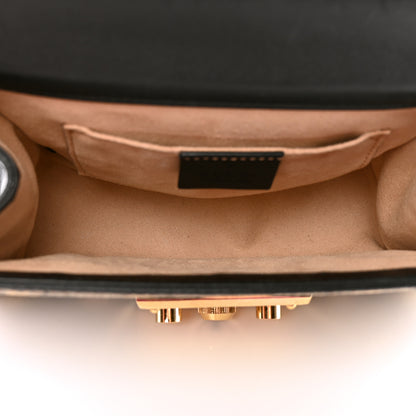 Gucci GG Supreme Monogram Bees Small Padlock Shoulder Bag Black 5 of 17