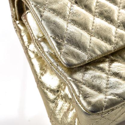 Chanel Metallic Aged Calfskin Quilted 2.55 Reissue 225 Flap Gold 13 of 14