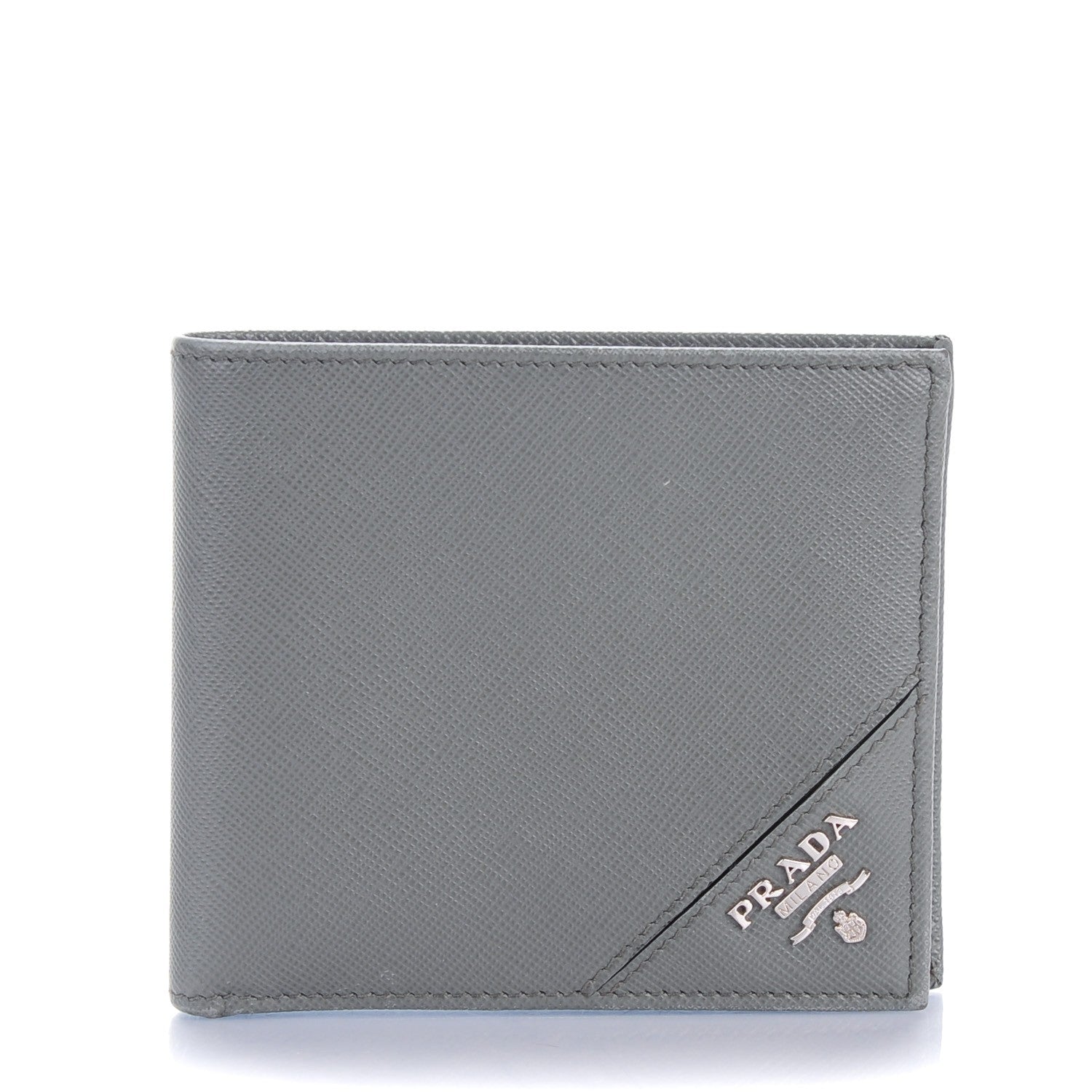 Prada Saffiano Orizzontale Wallet Grey 1 of 8