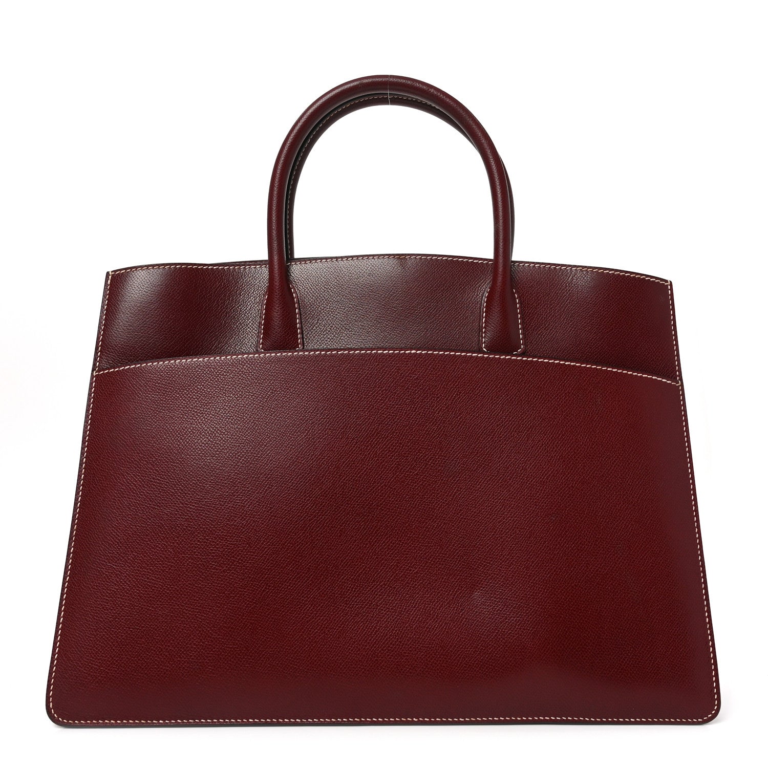 Hermes Veau Grain Lisse White Bus 40 Rouge Vif 1 of 9