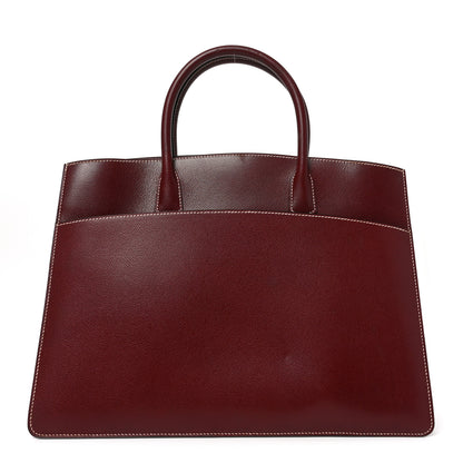 Hermes Veau Grain Lisse White Bus 40 Rouge Vif 1 of 9