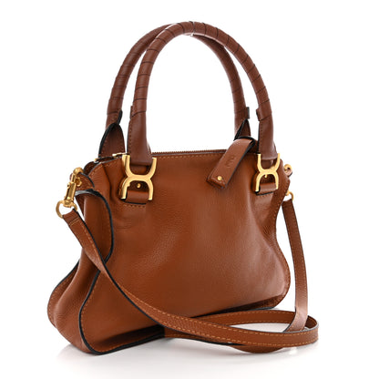 Chloe Calfskin Small Marcie Satchel Tan 2 of 12