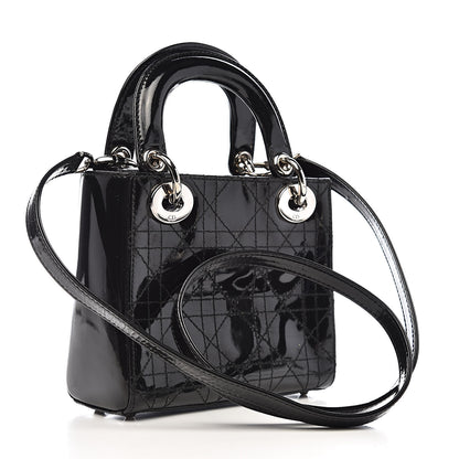 Christian Dior Patent Cannage Mini Lady Dior Black 3 of 12
