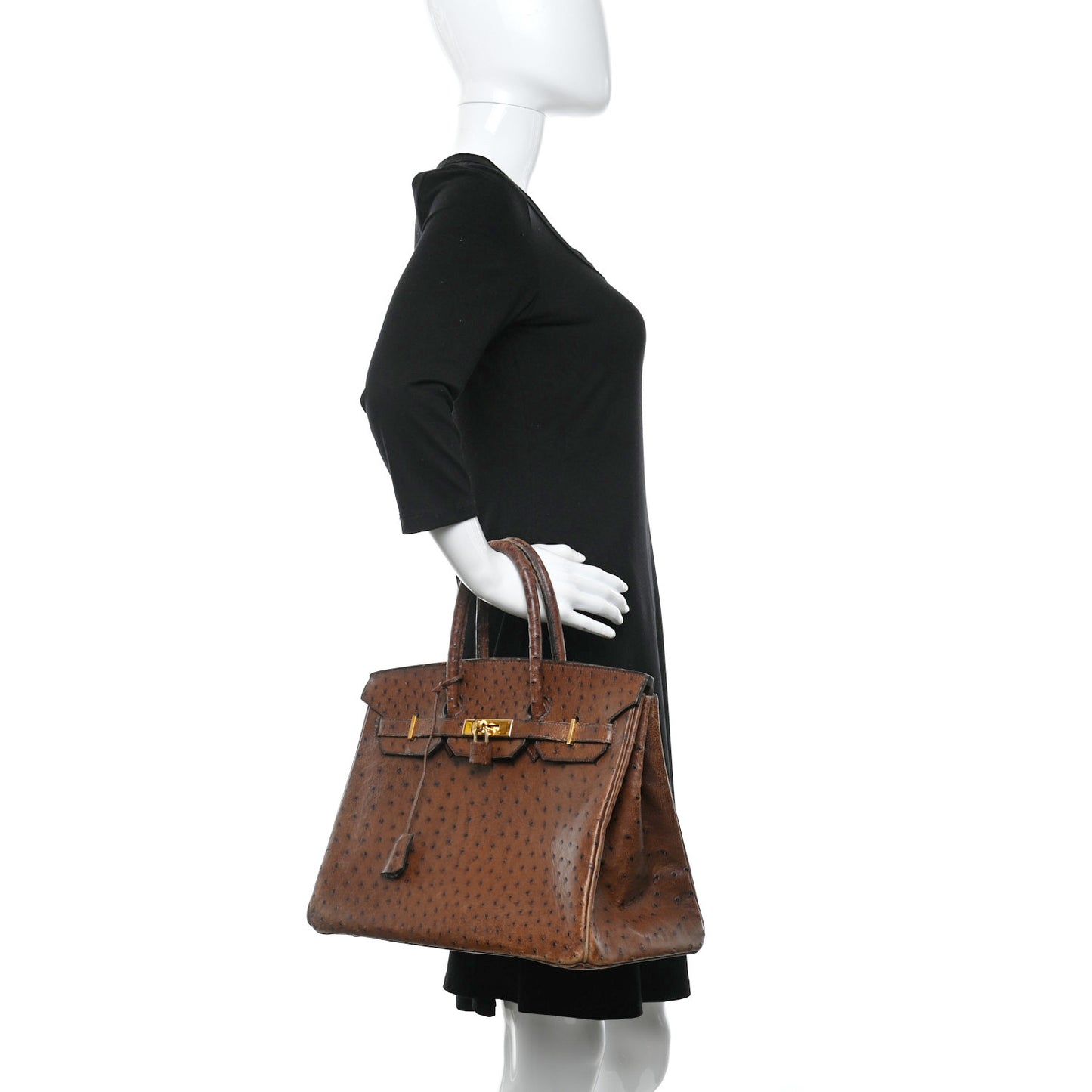 Ostrich Birkin 35 Noisette