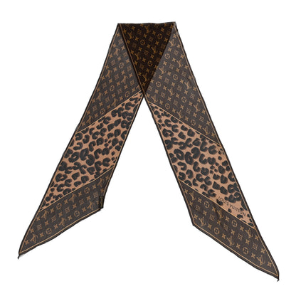 Louis Vuitton Silk Crepe Leopard Monogram Scarf 2 of 4