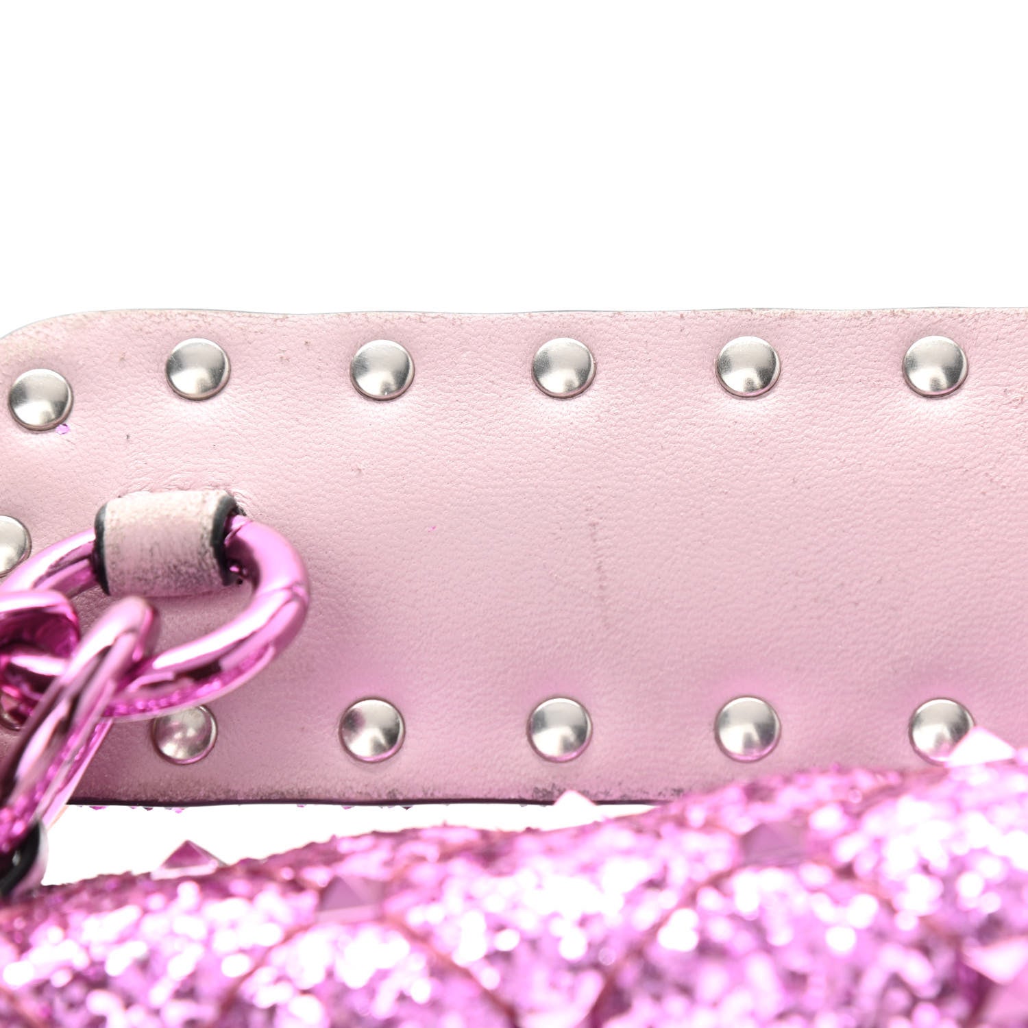 Valentino Garavani Glitter Mini Rockstud Spike Shoulder Bag Water Lilac 12 of 12