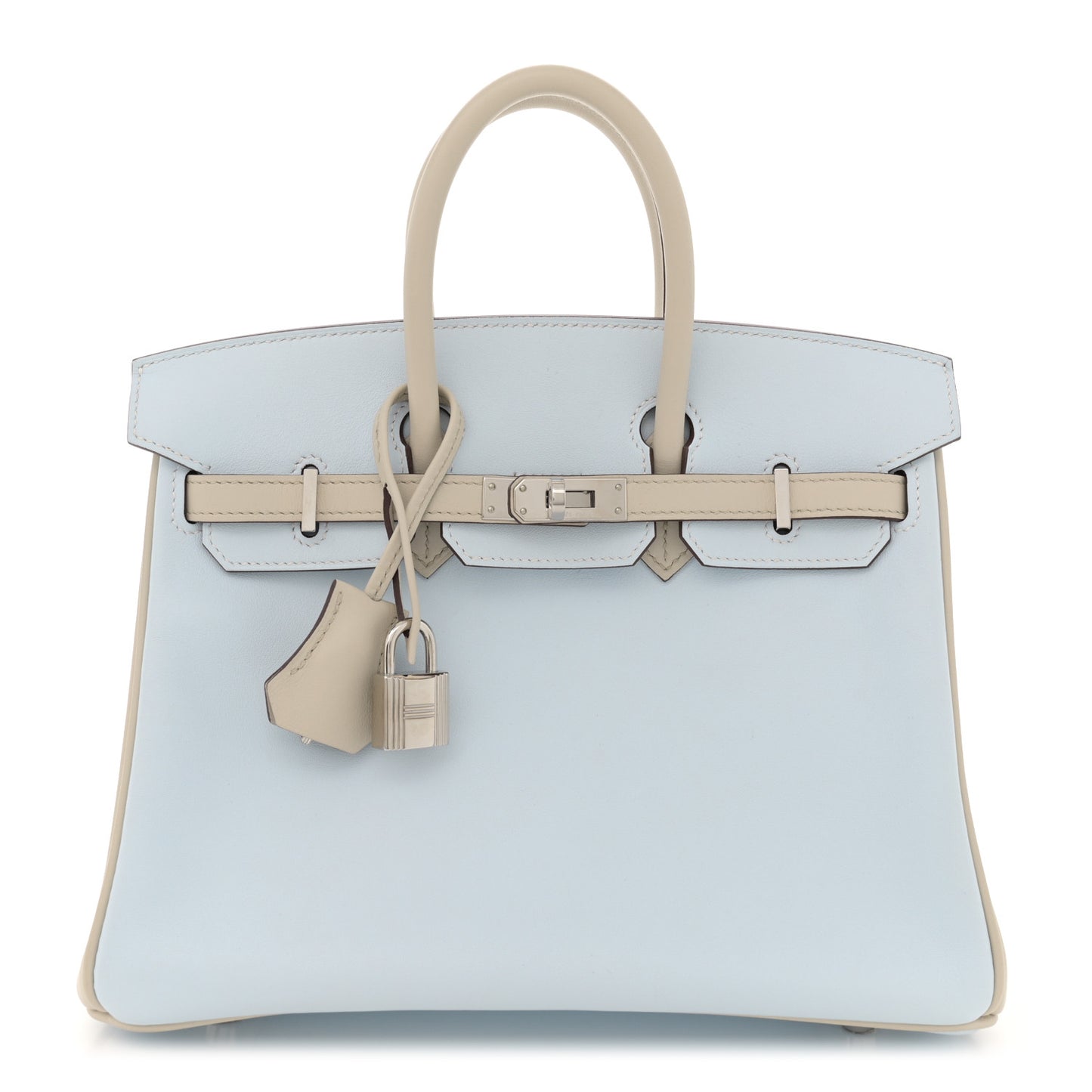 Swift Horseshoe Birkin 25 Bleu Brume Beton