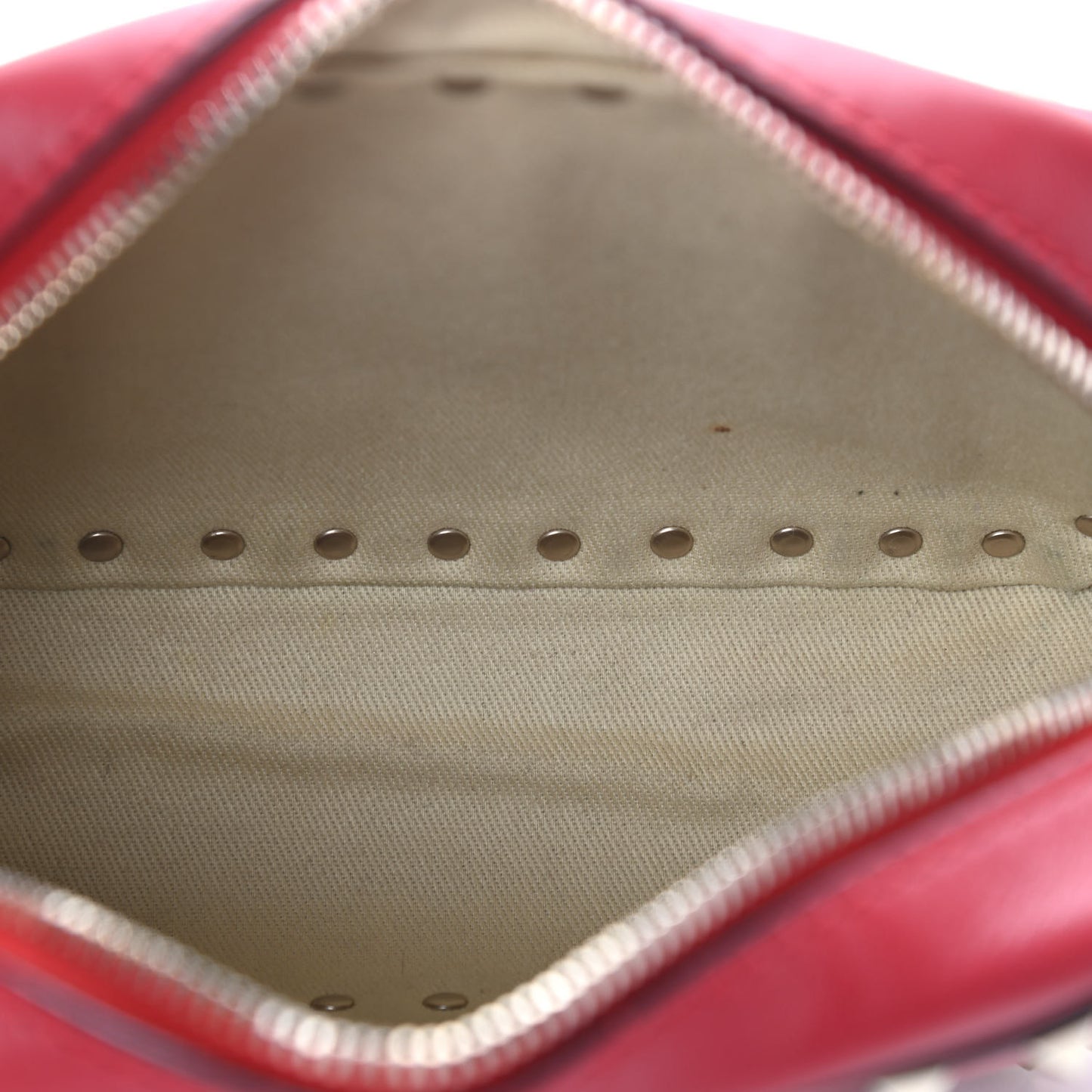 Calfskin Rockstud Camera Crossbody Bag Rosso Valentino
