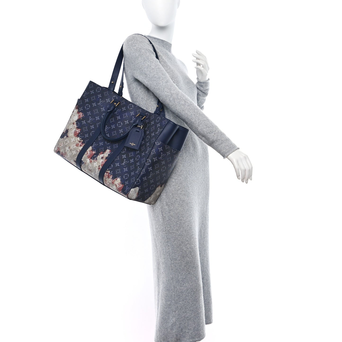 Monogram Bleach Sac Plat 24H Ink Blue