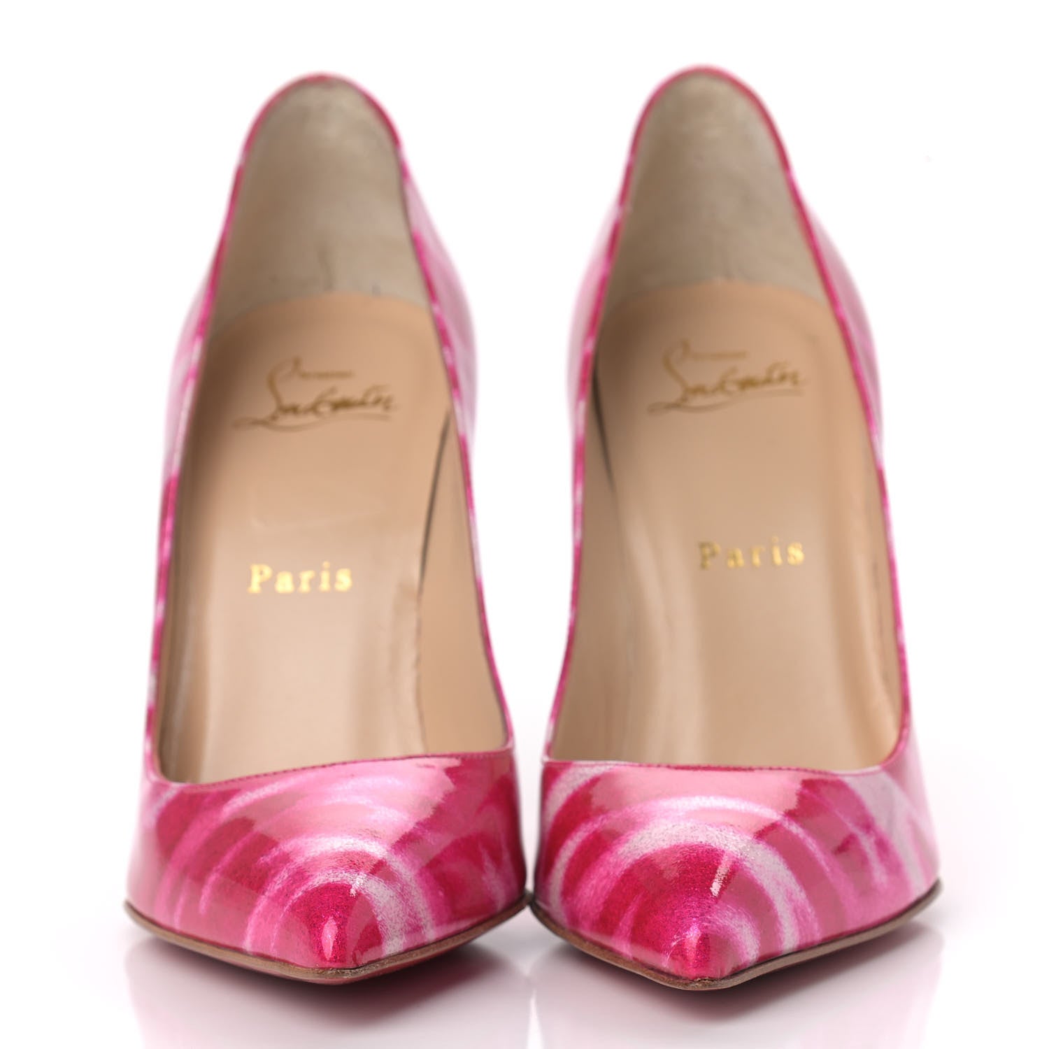 Christian Louboutin Patent Glittart Pigalle Follies 100 Pumps 36 Shocking Pink 2 of 10