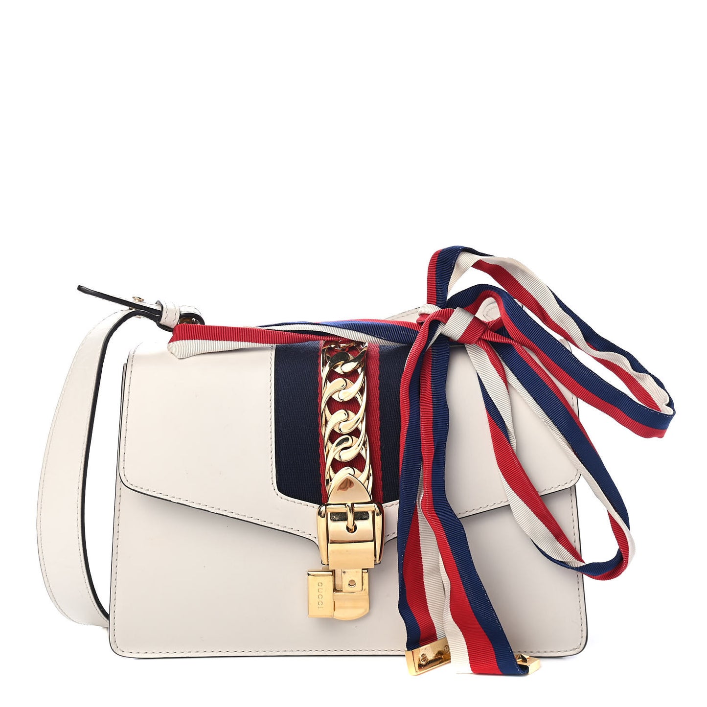Calfskin Small Sylvie Shoulder Bag Off White