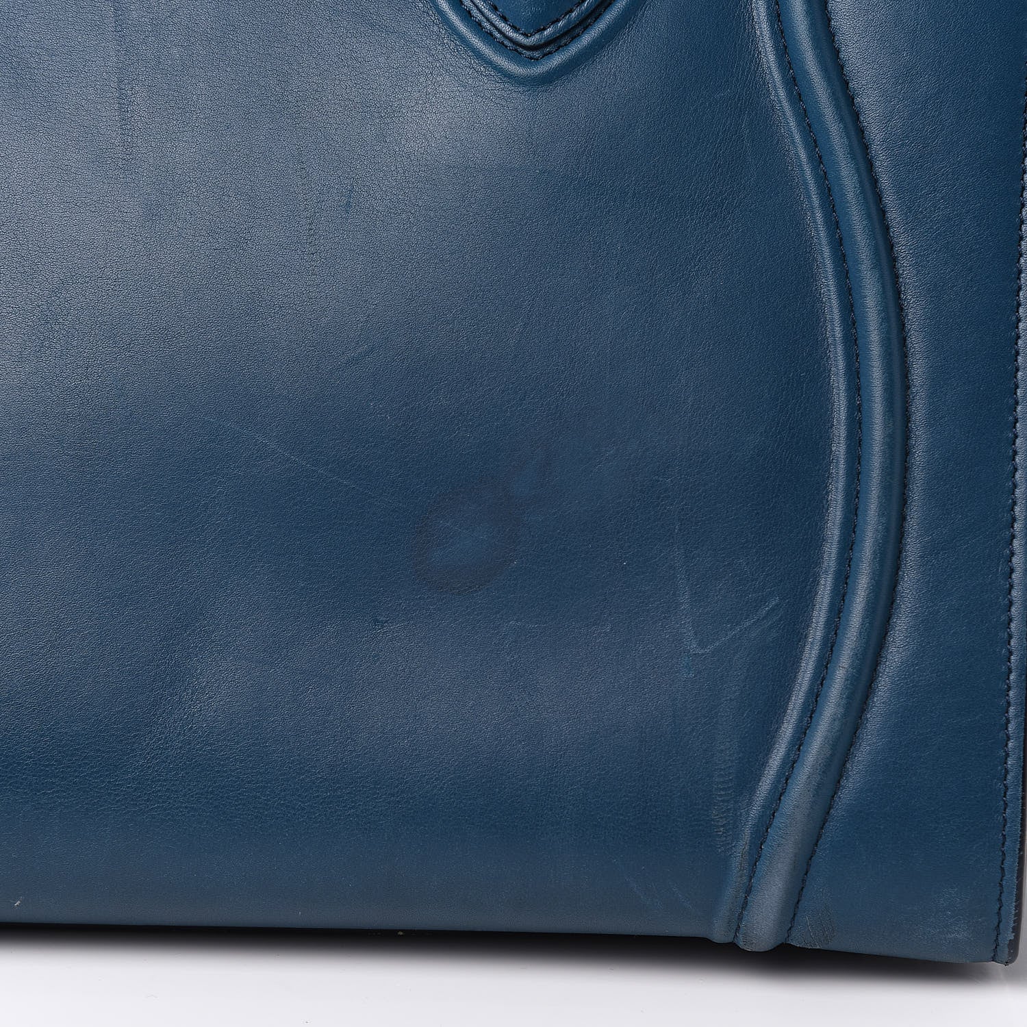 Celine Nappa Calfskin Medium Phantom Luggage Metallic Blue 15 of 21
