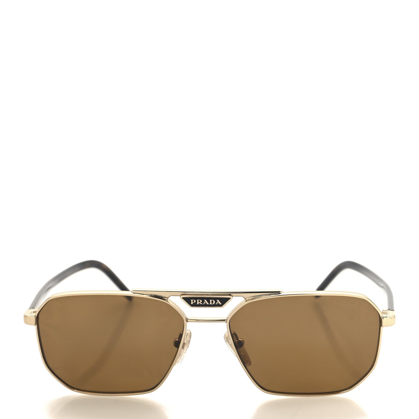 Metal Logo Sunglasses SPR 58Y Gold Tortoise