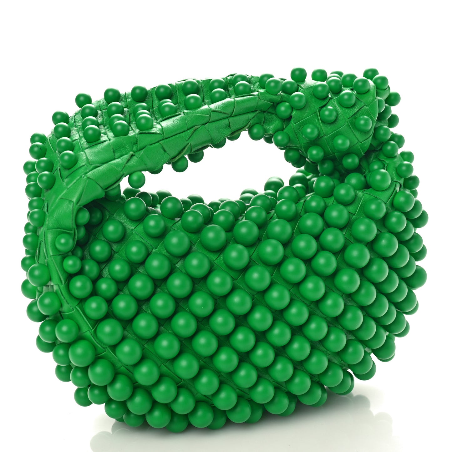 Nappa Studded Intrecciato Mini Jodie Parakeet