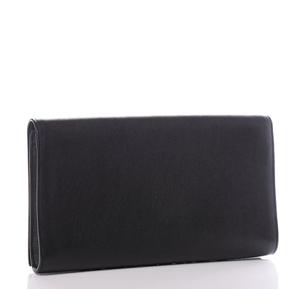 Saint Laurent Calfskin Monogram Large Belle De Jour Clutch Black 2 of 9