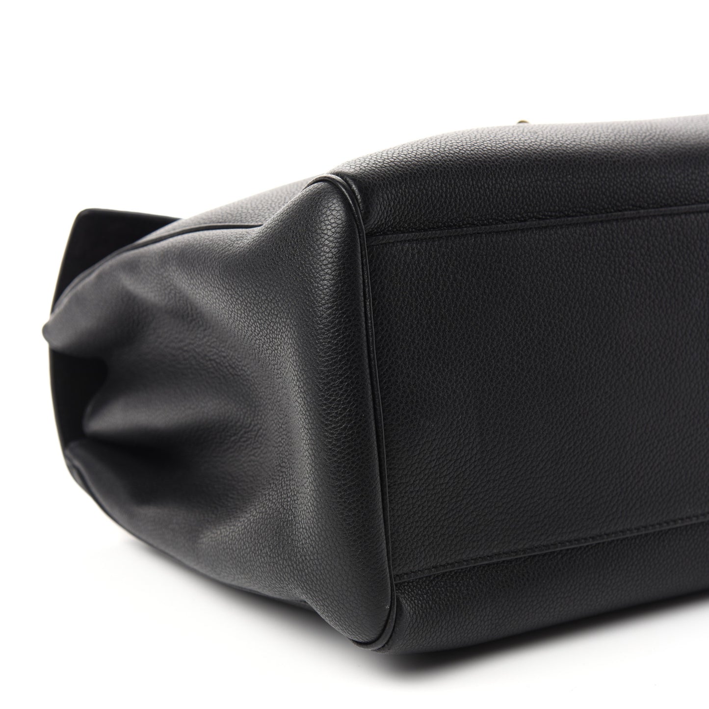 Supple Grained Calfskin Medium Soft 16 Bag Black