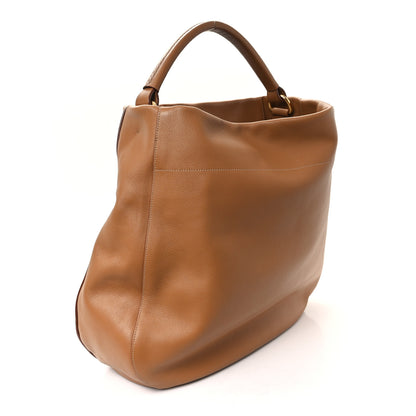 Prada Soft Calfskin Large Shoulder Bag Caramel 3 of 10